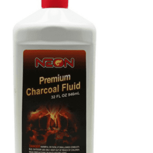 A bottle of charcoal fluid is shown.