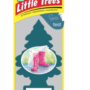 A picture of the front of a little trees air freshener.