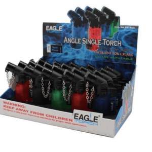 A display of eagle single torch lighter