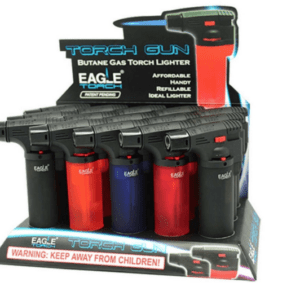 A display of eagle torch slim butane gas lighter