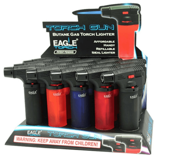 A display of eagle torch slim butane gas lighter