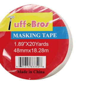 A roll of masking tape is shown.