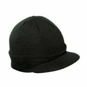 A black hat with a visor on top of it.