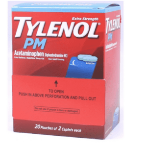 A box of tylenol pm is shown.