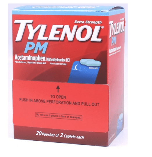 A box of tylenol pm is shown.