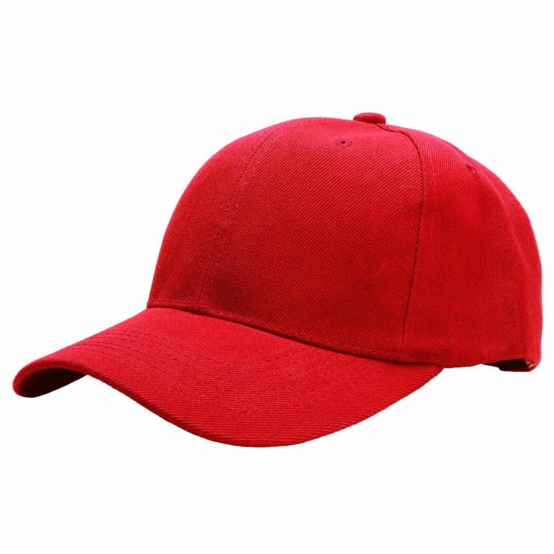 A red hat is on the ground