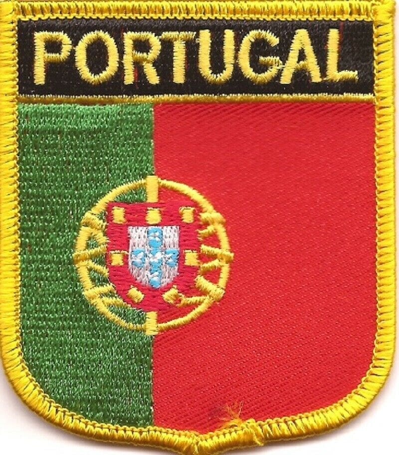 A patch of the flag of portugal.