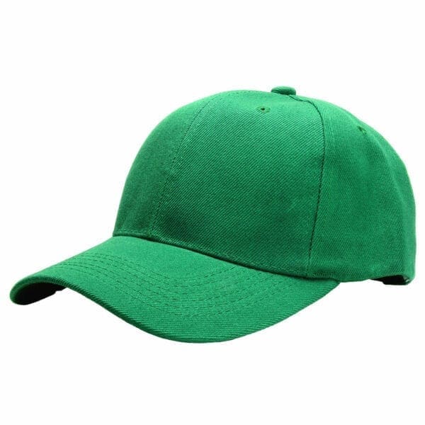 A green hat is on the ground