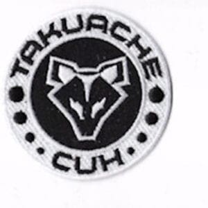 A black and white logo of the takuache club.