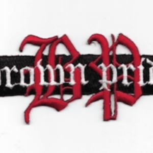 A black and red band with the words crown prince written in it.