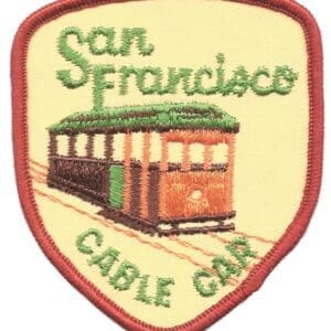 A patch of the san francisco cable car.