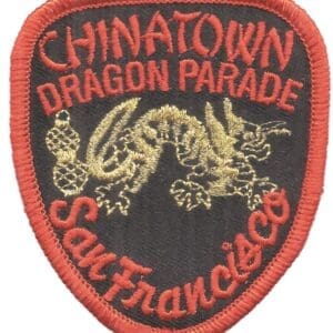 A patch of the chinatown dragon parade.