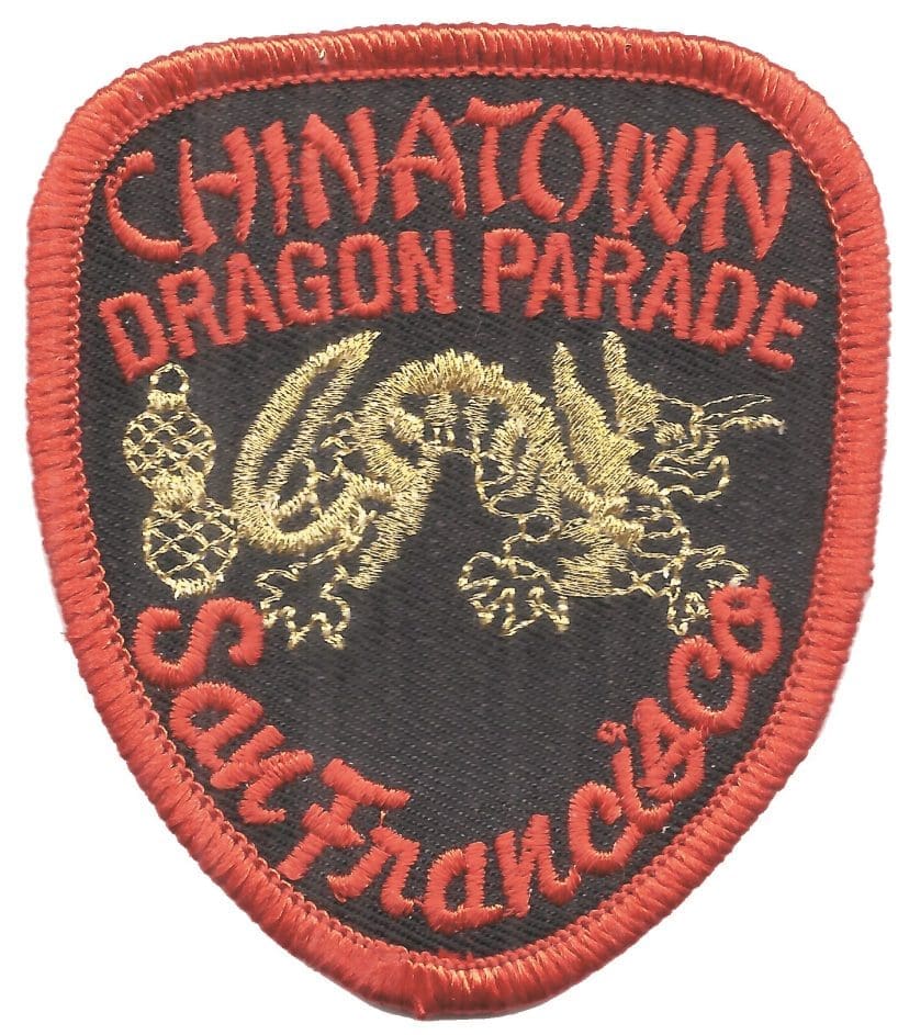 A patch of the chinatown dragon parade.