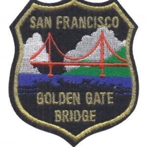 A patch of the san francisco golden gate bridge.