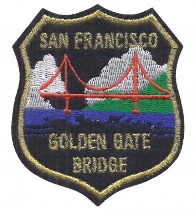 A patch of the san francisco golden gate bridge.