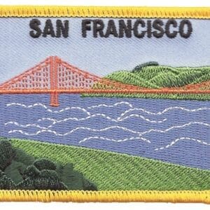 A patch of the golden gate bridge in san francisco.