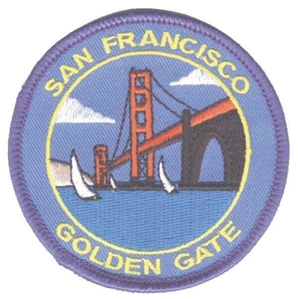 A patch of the golden gate bridge in san francisco.