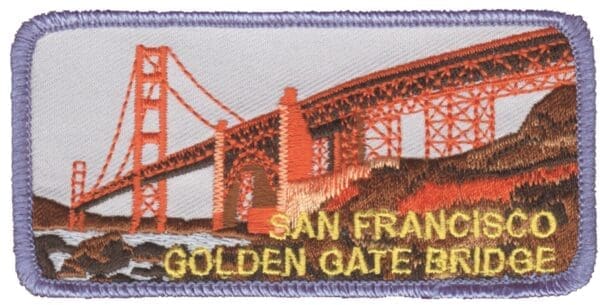 A patch of the golden gate bridge in san francisco.