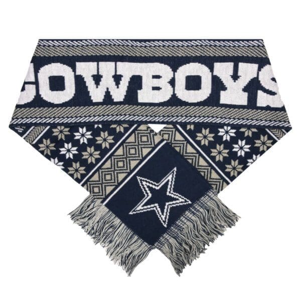 A cowboys scarf and a blanket