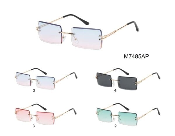 A group of sunglasses that are in different colors.