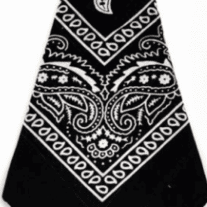 Carded Black Bandana