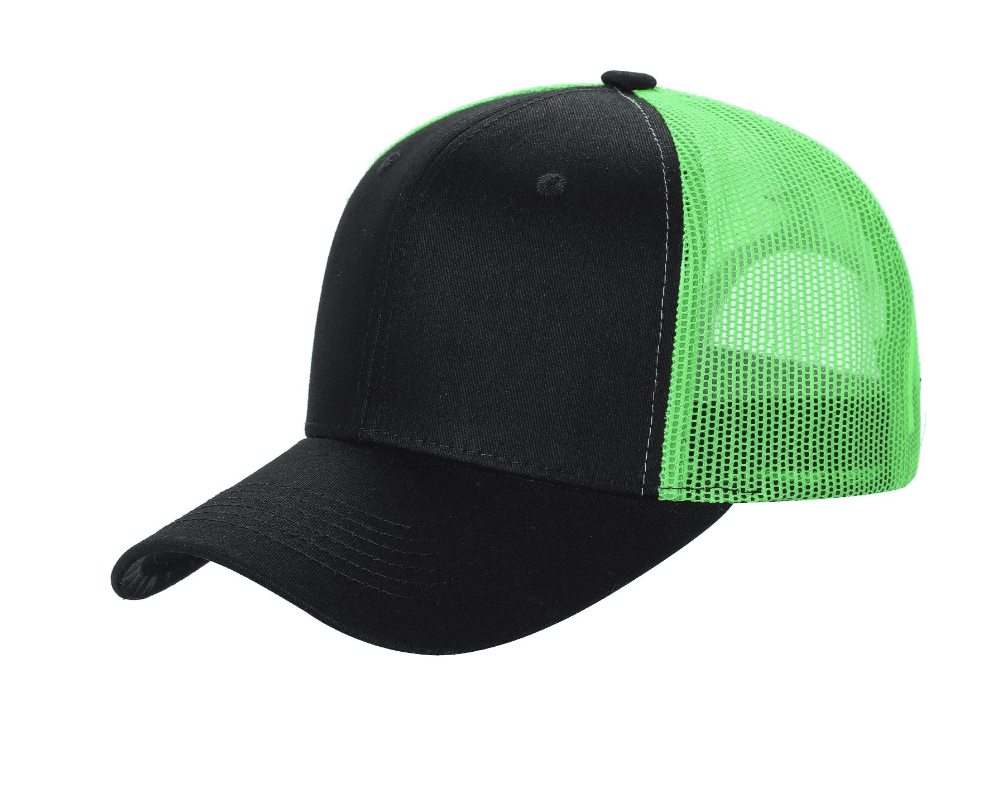 Trucker Mesh Curved Black Neon Green