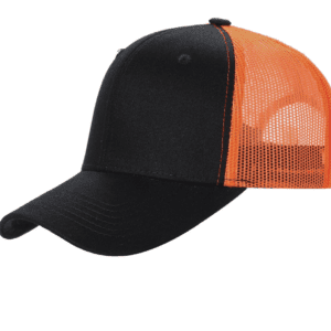 Trucker Mesh Cap Curved Black Orange