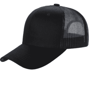 Trucker Mesh Cap Curved Solid Black