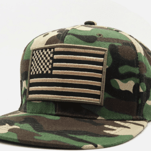 USA Flat Bill Snapback Green Camouflage