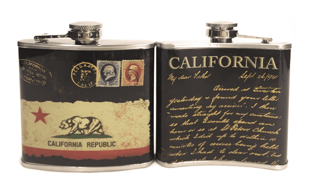 California Republic Flask Souvenir