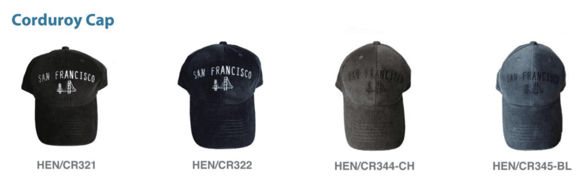 San Francisco Corduroy Cap