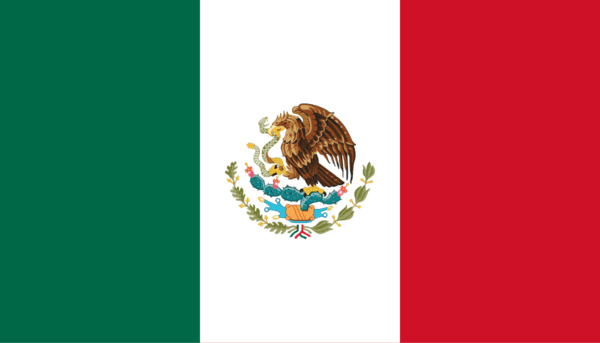 Mexican flag with coat of arms.
