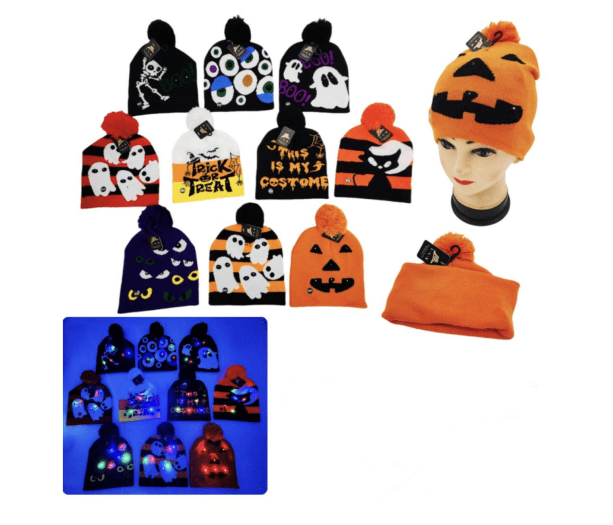 Halloween Light Up Beanie