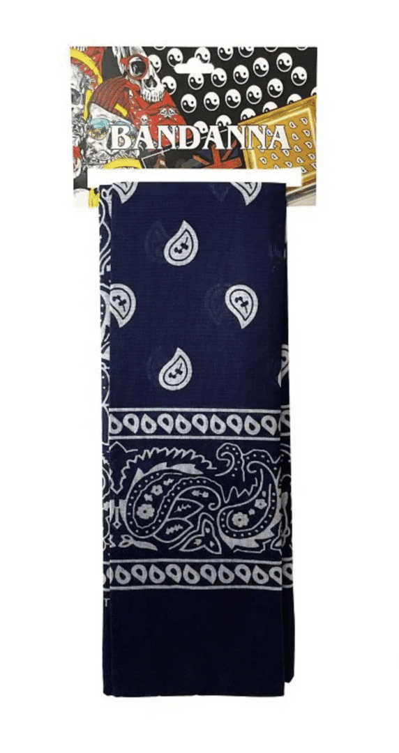 Carded Navy Blue Bandana