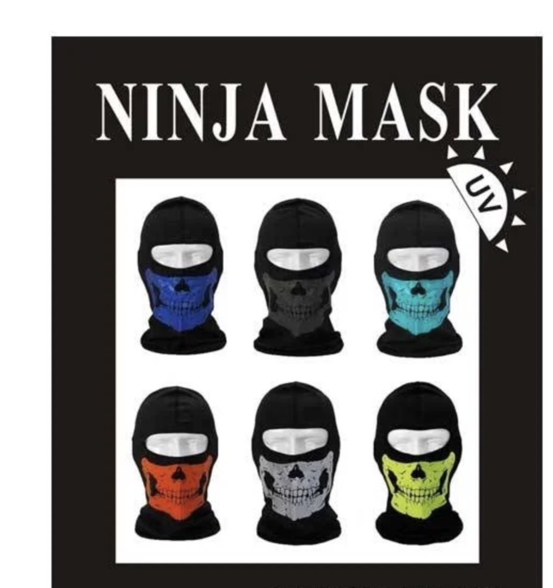 Skeleton Black Ninja Mask